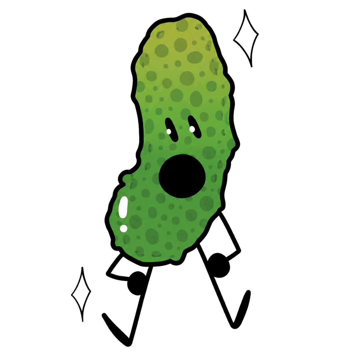 Walking pickle mascot